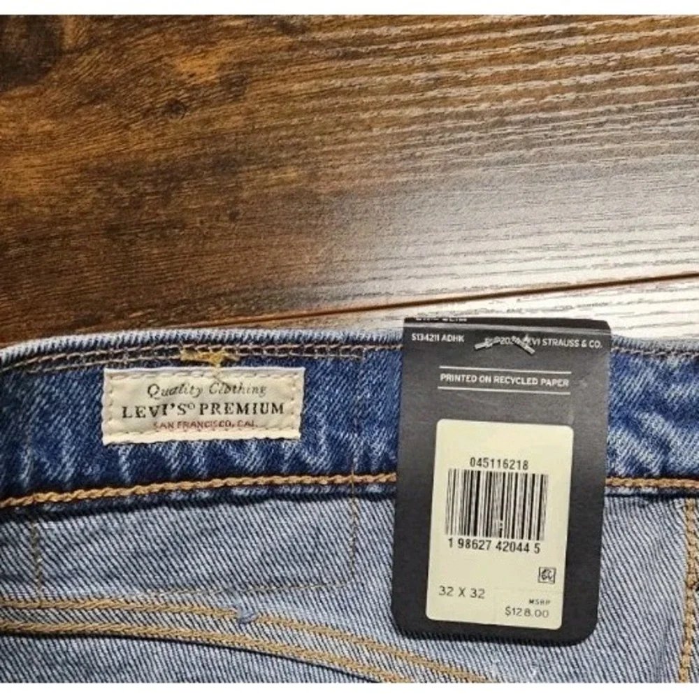 Levi's Premium 511‎ Slim Fit Men's Stretch Selvedge Jeans 32x32 Big E Denim NWT